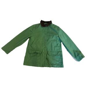 Men’s Size Small Basic Editions Green Bomber Style Jacket PreOwned